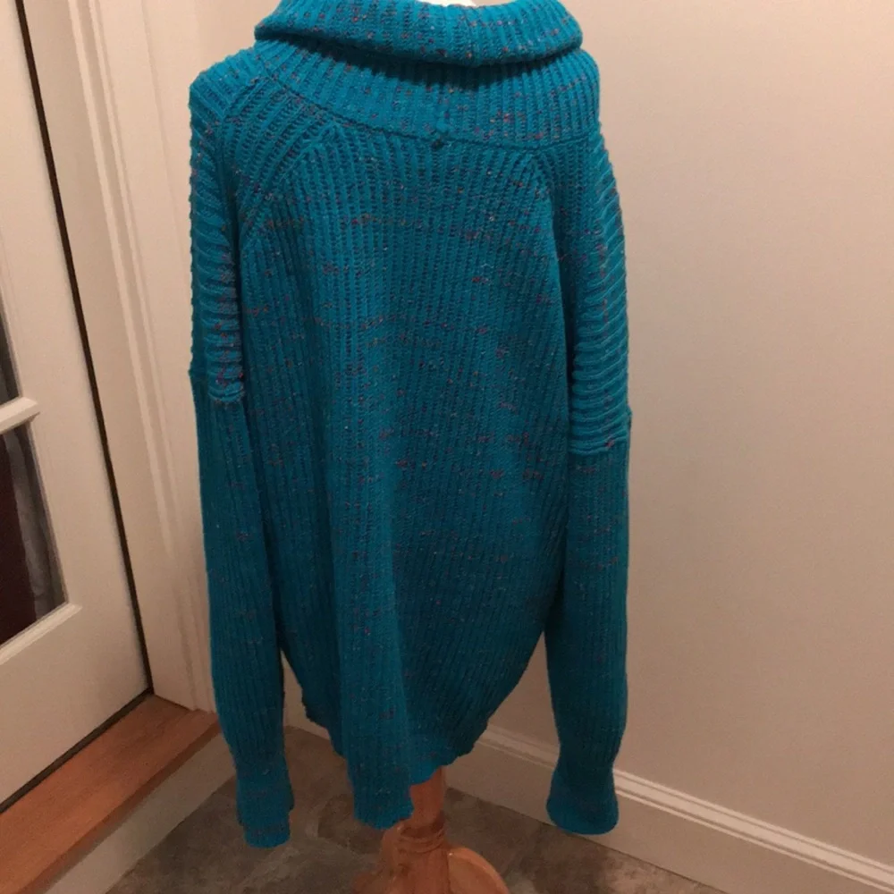Free People Blue Cowl Neck Sweater - Picture 6 of 11